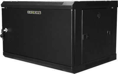Шкаф 19 настенный 12U 600х450х635 GYDERS GDR-126045BM, металлическая дверь черный