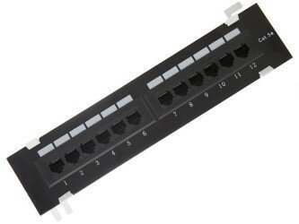 Патч-панель, 12 портов RJ-45, категория 5е (настенная) SINELLS MFG-265dual